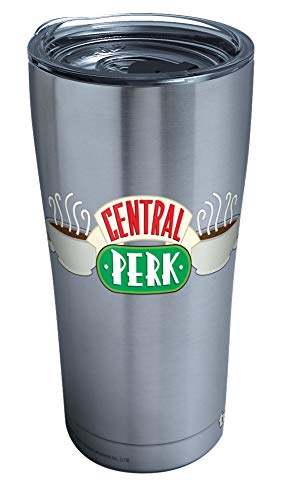 Tervis Warner Bros Friends Central Perk Stainless Steel Insulated Tumbler with Clear and Black Hammer Lid, 20 oz
