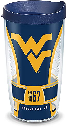 Tervis Made in USA Double Walled West Virginia University Mountaineers Insulated Tumbler Cup Keeps Drinks Cold & Hot, 16oz, Spirit
