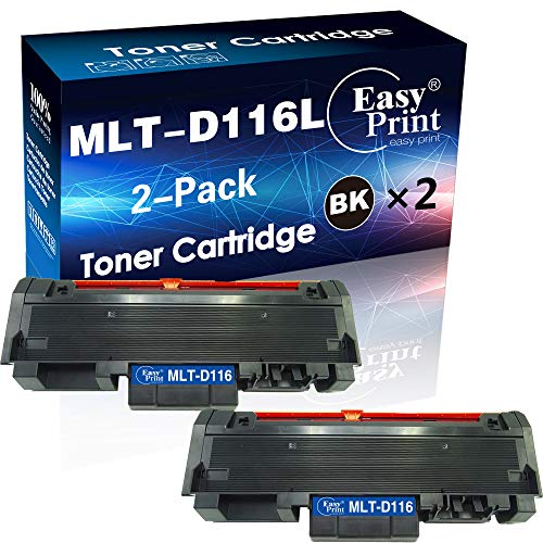 EASYPRINT (Double Black Toner Unit) Compatible D116L Toner Cartridge MLT-D116L Used for Samsung SL-M2625 M2825DW M2675FN M2875FW M2835 M2836 M2826ND M2885FW, Xpress M2676N M2626D, (Toner Only)