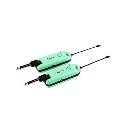 GTRS Wireless Guitar System UHF Guitar Transmitter Receiver Rechargeable for Electric Guitars Bass Electric Music Instruments (GREEN) | The Storepaperoomates Retail Market - Fast Affordable Shopping