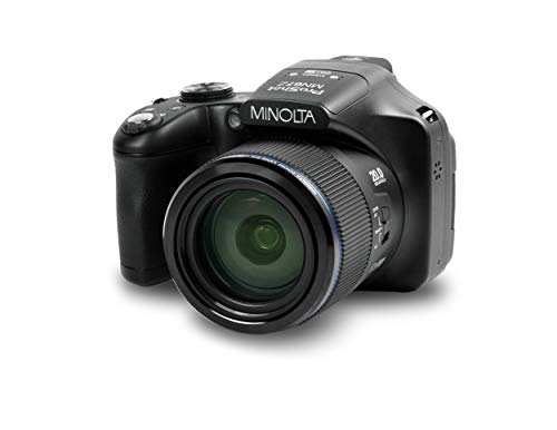 The Storepaperoomates Retail Market Minolta Pro Shot 20 Mega Pixel HD Digital Camera with 67X Optical Zoom, Full 1080P HD Video & 16GB SD Card, Black - Fast Affordable Shopping