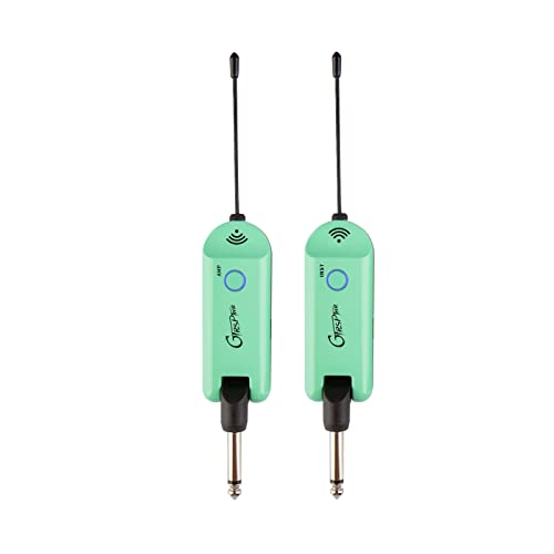 GTRS Wireless Guitar System UHF Guitar Transmitter Receiver Rechargeable for Electric Guitars Bass Electric Music Instruments (GREEN) | The Storepaperoomates Retail Market - Fast Affordable Shopping