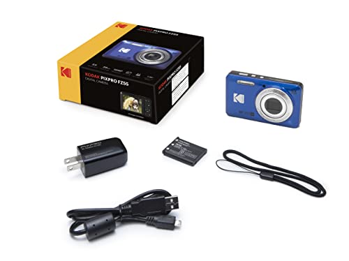 The Storepaperoomates Retail Market Kodak PIXPRO Friendly Zoom FZ55-BL 16MP Digital Camera with 5X Optical Zoom 28mm Wide Angle and 2.7″ LCD Screen (Blue) - Fast Affordable Shopping