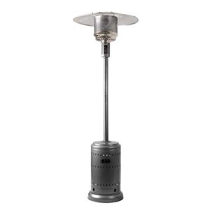 Amazon Basics 46,000 BTU Outdoor Propane Patio Heater with Wheels, Commercial & Residential – Slate Gray