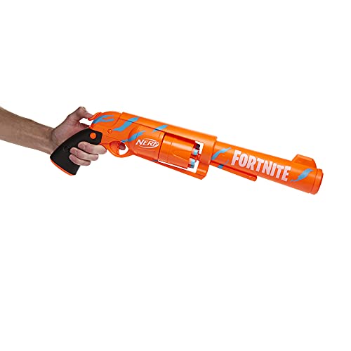 The Storepaperoomates Retail Market NERF Fortnite 6-SH Dart Blaster — Camo Pulse Wrap, Hammer Action Priming, 6-Dart Rotating Drum, Includes 6 Official Elite Darts - Fast Affordable Shopping