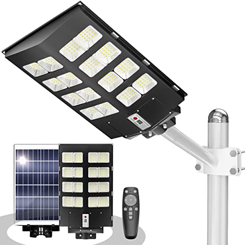 The Storepaperoomates Retail Market Gefolly 800W Solar Street Lights Outdoor, Commercial Parking Lot Light 6500K Dusk to Dawn Super Bright Led Street Lighting Solar Powered with Motion Sensor for Basketball Court, Road, Playground - Fast Affordable Shopping