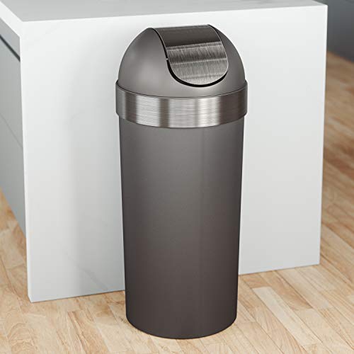 The Storepaperoomates Retail Market Umbra Venti Swing-Top 16.5-Gallon Kitchen Trash Large, 35-inch Tall Garbage Can for Indoor, Outdoor or Commercial Use, Pewter - Fast Affordable Shopping