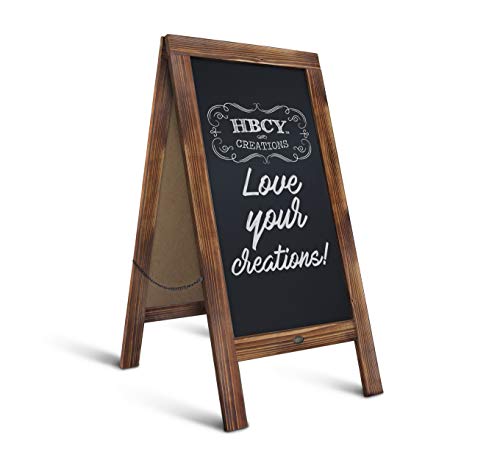 The Storepaperoomates Retail Market Rustic Magnetic A-Frame Chalkboard Sign / Extra Large 40″ x 20″ Free Standing Chalkboard Easel / Sturdy Sidewalk Sign Sandwich Board / Outdoor A Frame Chalk Board for Weddings & More! - Fast Affordable Shopping