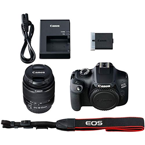 The Storepaperoomates Retail Market Paging Zone-Canon intl Canon EOS 4000D DSLR Camera with 18-55mm f3.5-5.6 Zoom Lens, 64GB Memory,Case, Tripod and More (28pc Bundle) (Renewed) - Fast Affordable Shopping