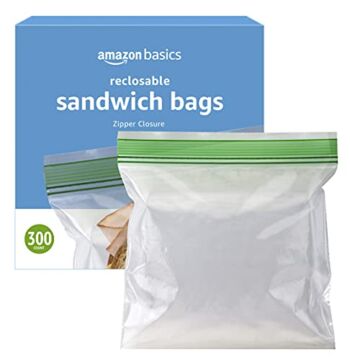 The Storepaperoomates Retail Market Amazon Basics Sandwich Storage Bags, 300 Count (Previously Solimo) - Fast Affordable Shopping
