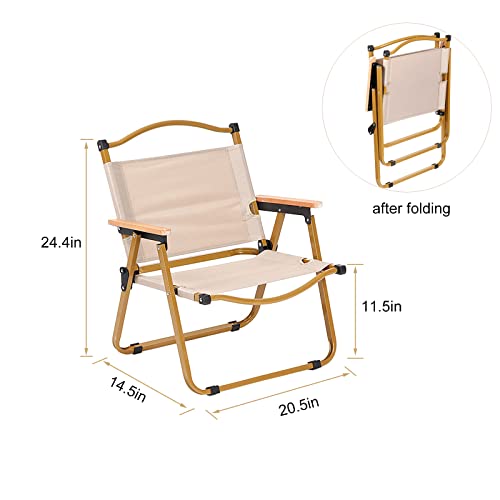 The Storepaperoomates Retail Market Folding Camping Chairs, Heavy Duty Aluminum 330 LBs Capacity, Portable Outdoor Kermit Chair for Lawn Beach Courtyard Park Picnic - Fast Affordable Shopping