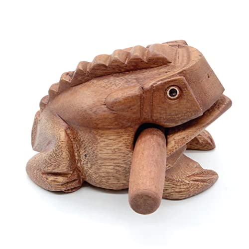 4 Inches Frog Guiro Rasp Small Instrument Musical Wooden Percussion Desk Accessories of Frog Noise Maker and for Cool Music Gifts Ideas Funny Instruments Made from Nature Wood | The Storepaperoomates Retail Market - Fast Affordable Shopping