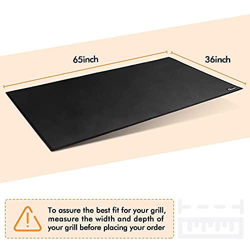 The Storepaperoomates Retail Market homenote Large Under Grill Mat, Durable 36 x 65 inches Deck and Patio Protective Mats, Fireproof Grill Pads for Outdoor, Perfect for Charcoal Grills, Gas Grills, Oil Fryers and Smokers - Fast Affordable Shopping