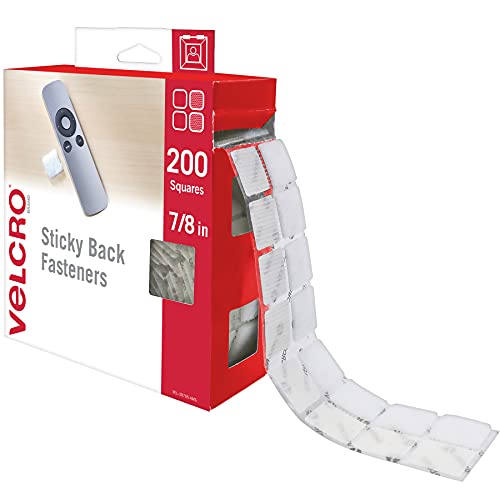 The Storepaperoomates Retail Market VELCRO Brand Mounting Squares | 200pk, 7/8″ White | Adhesive Sticky Back Hook and Loop for Teacher Supplies, Office Organization (30705) - Fast Affordable Shopping