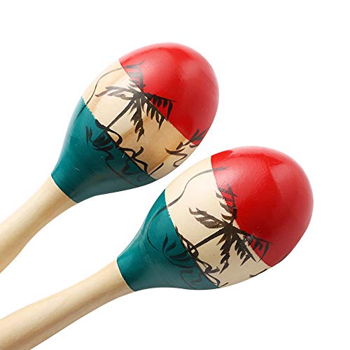 Maracas Large Colorful Wood Rumba Shakers Rattle Hand Percussion of Sand of the Hammer Great Musical Instrument with Salsa Rhythm For Party,Games. (Colorful) | The Storepaperoomates Retail Market - Fast Affordable Shopping