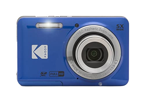The Storepaperoomates Retail Market Kodak PIXPRO Friendly Zoom FZ55-BL 16MP Digital Camera with 5X Optical Zoom 28mm Wide Angle and 2.7″ LCD Screen (Blue) - Fast Affordable Shopping