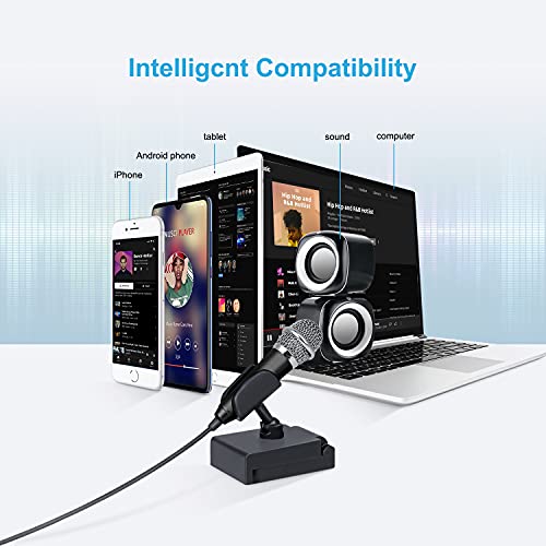 Uniwit Mini Portable Vocal/Instrument Microphone for Mobile Phone Laptop Notebook Apple iPhone Sumsung Android with Holder Clip (Black) | The Storepaperoomates Retail Market - Fast Affordable Shopping