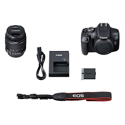 The Storepaperoomates Retail Market Canon EOS 2000D (Rebel T7) DSLR Camera w/Canon EF-S 18-55mm F/3.5-5.6 Zoom Lens + Case + 128GB Memory (28pc Bundle) - Fast Affordable Shopping