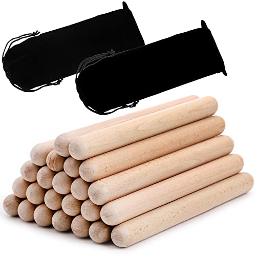 ZEAYEA 24 Pack Rhythm Sticks with Carry Bag, 8 Inch Wood Claves Musical Percussion Instrument, Music Lummi Sticks for Kids, Hardwood Musical Sticks for Music Parties | The Storepaperoomates Retail Market - Fast Affordable Shopping