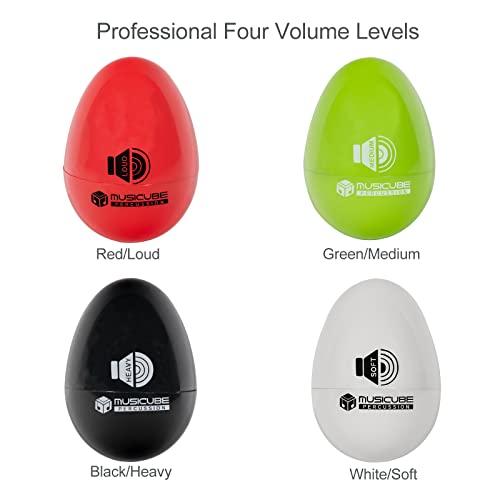 MUSICUBE Egg Shakers Professional 4-Tones Percussion Plastic Egg Shakers Instrument Set (Soft, Medium, Loud, Heavy) for Educational Classroom Teaching, Party Supply, Music Band… | The Storepaperoomates Retail Market - Fast Affordable Shopping