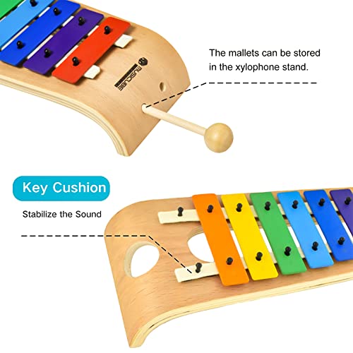 MUSICUBE Xylophone for Kids Wood Xylophone with Mallets Orff Music Instrument for Educational& Preschool Learning Baby Percussion Kit with Professional Tuning for Toddlers Gift Choice for Children age | The Storepaperoomates Retail Market - Fast Affordable Shopping