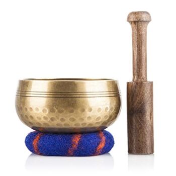 Tibetan Singing Bowl Set by Ohm Store — Meditation Sound Bowl Handcrafted in Nepal for Yoga, Chakra Healing, Mindfulness, and Stress Relief | The Storepaperoomates Retail Market - Fast Affordable Shopping