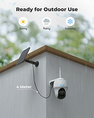 The Storepaperoomates Retail Market Security Camera Wireless Outdoor, Pan Tilt Solar Powered with 2K Night Vision, 2.4/5 GHz Wi-Fi, 2-Way Talk, Works with Alexa/ Google Assistant for Home Surveillance, REOLINK Argus PT w/ Solar Panel - Fast Affordable Shopping