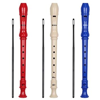 MUSCELL Recorder Instrument,8 Holes German Soprano Recorder Musical Instruments for Kids/Adults,3 packs(Natural,Blue,Red) | The Storepaperoomates Retail Market - Fast Affordable Shopping