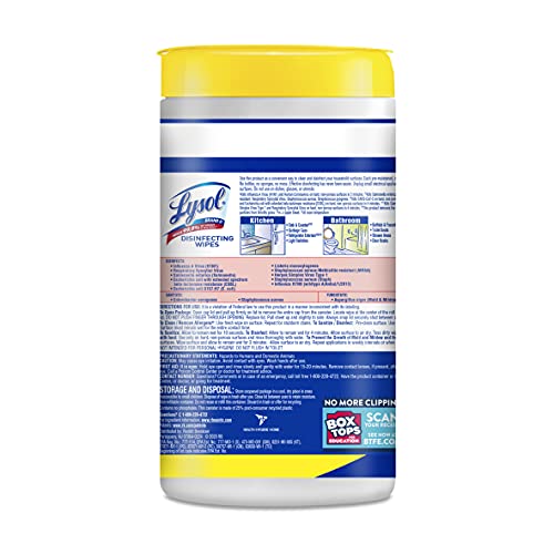 The Storepaperoomates Retail Market Lysol Disinfectant Wipes, Multi-Surface Antibacterial Cleaning Wipes, For Disinfecting and Cleaning, Lemon and Lime Blossom, 80 Count (Pack of 4) - Fast Affordable Shopping