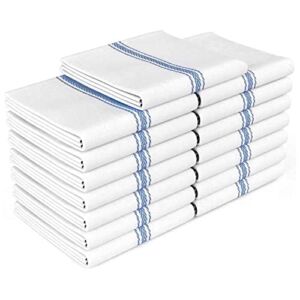 Zeppoli Classic Kitchen Towels – 15 Pack – 14″ x 25″ – 100% Natural Cotton Kitchen Dish Towels – Reusable Cleaning Cloths – Blue Tea Towels – Super Absorbent – Machine Washable Hand Towels