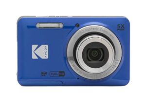 Kodak PIXPRO Friendly Zoom FZ55-BL 16MP Digital Camera with 5X Optical Zoom 28mm Wide Angle and 2.7″ LCD Screen (Blue)