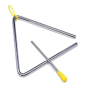 6 Inch Musical Steel Triangle Percussion Instrument With Striker