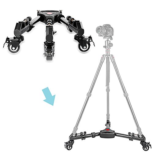 The Storepaperoomates Retail Market Neewer Photography Professional Heavy Duty Tripod Dolly with Rubber Wheels and Adjustable Leg Mounts for Canon Nikon Sony DSLR Cameras Camcorder Photo Video Lighting - Fast Affordable Shopping