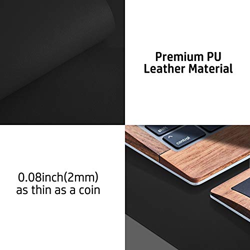 The Storepaperoomates Retail Market Leather Desk Pad Protector,Mouse Pad,Office Desk Mat, Non-Slip PU Leather Desk Blotter,Laptop Desk Pad,Waterproof Desk Writing Pad for Office and Home (Black,31.5″ x 15.7″) - Fast Affordable Shopping