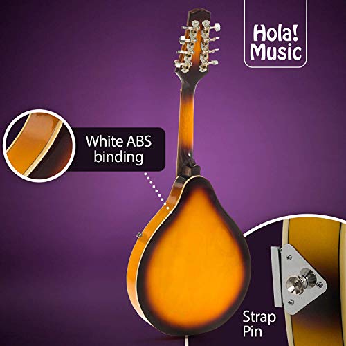 Hola! Music A Style Mandolin Instrument with Adjustable Truss-Rod Model HM-3TS, Glossy Sunburst Finish | The Storepaperoomates Retail Market - Fast Affordable Shopping