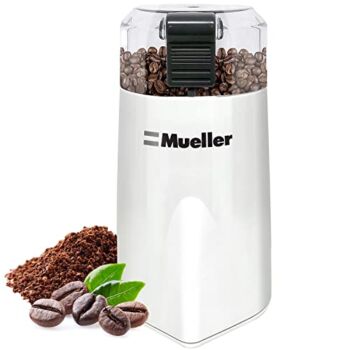 The Storepaperoomates Retail Market Mueller HyperGrind Precision Electric Spice/Coffee Grinder Mill with Large Grinding Capacity and Powerful Motor also for Spices, Herbs, Nuts, Grains, White - Fast Affordable Shopping