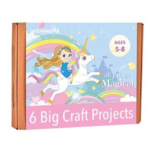 jackinthebox Unicorn Crafts for Kids Ages 4-8, 6-in-1 Unicorn Gifts for Girls, Unicorn Craft Kit, Unicorn Toys, Unicorn Arts and Crafts for Girls Aged 4 5 6 7 8 Years