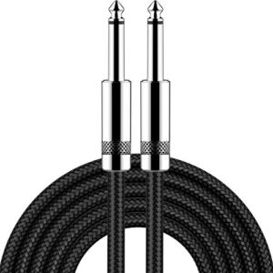 Guitar Cable 10 ft New bee Electric Instrument Cable Bass AMP Cord 1/4 Straight to Straight for Electric Guitar, Bass Guitar, Electric Mandolin, Pro Audio, Black
