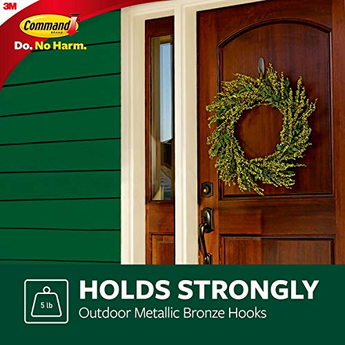 The Storepaperoomates Retail Market Command Outdoor Large Hooks, Bronze, Holds up to 5 lbs, 3-Hooks, 4-Strips, Decorate Damage-Free - Fast Affordable Shopping