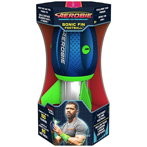 The Storepaperoomates Retail Market Aerobie Sonic Fin Football, Aerodynamic Russel Wilson Foam Football Toy, Outdoor Games for Kids and Adults Aged 8 and Up - Fast Affordable Shopping