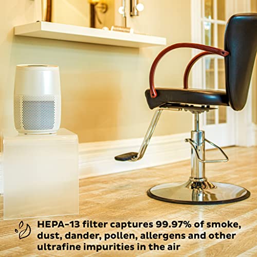 The Storepaperoomates Retail Market Instant HEPA Quiet Air Purifier, From the Makers of Instant Pot with Plasma Ion Technology for Rooms up to 630ft2; removes 99% of Dust, Smoke, Odors, Pollen & Pet Hair, for Bedrooms & Offices, Pearl - Fast Affordable Shopping