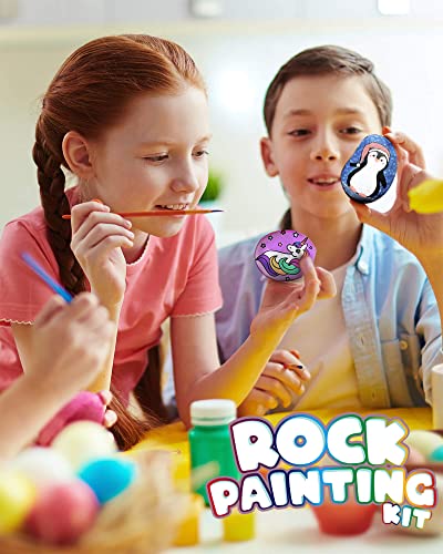 The Storepaperoomates Retail Market Rock Painting Kit for kids – Art Kit for Painting Rock – Arts and Crafts for Girls & Boys – Supplies for Craft Kits – Hide and Seek Actitivies, Creative Gift for Ages 6-12, Birthday Gift for kids - Fast Affordable Shopping