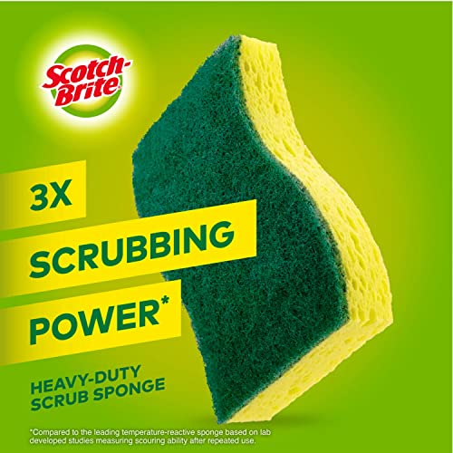 The Storepaperoomates Retail Market Scotch-Brite Heavy Duty Scrub Sponges, Sponges for Cleaning Kitchen and Household, Heavy Duty Sponges Safe for Non-Coated Cookware, 9 Scrubbing Sponges - Fast Affordable Shopping
