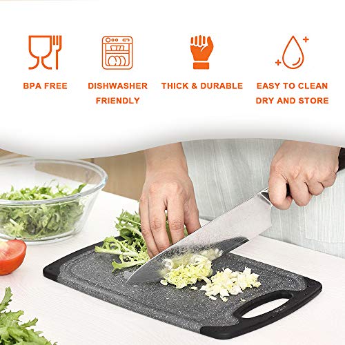 The Storepaperoomates Retail Market KIMIUP Kitchen Cutting Board (Set of 3),Professional Chopping Boards Sets,Dishwasher Safe Cutting Boards With Juice Grooves & Carrying Handle & No BPA - Fast Affordable Shopping