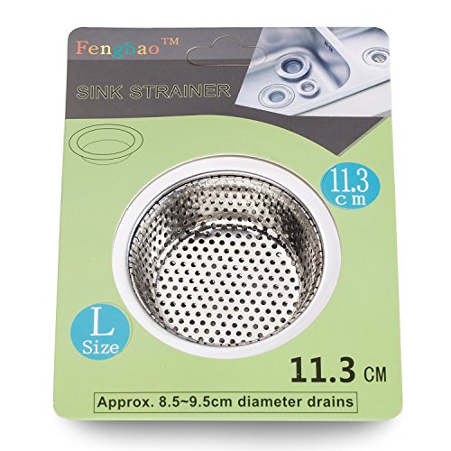 The Storepaperoomates Retail Market Fengbao 2PCS Kitchen Sink Strainer – Stainless Steel, Large Wide Rim 4.5″ Diameter - Fast Affordable Shopping