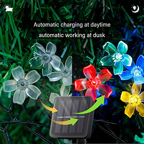The Storepaperoomates Retail Market Oopswow Solar String Flower Lights Outdoor Waterproof 2PACK 50 LED Fairy Light Decorations for Garden Fence Patio Yard Christmas Tree, Lawn, Patio, Party Decoration,Multi-Colored - Fast Affordable Shopping