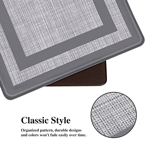 The Storepaperoomates Retail Market Mattitude Kitchen Mat [2 PCS] Cushioned Anti-Fatigue Kitchen Rugs Non-Skid Waterproof Kitchen Mats and Rugs Ergonomic Comfort Standing Mat for Kitchen, Floor, Office, Sink, Laundry, Gray and Gray - Fast Affordable Shopping