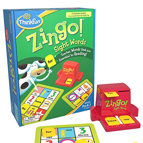 The Storepaperoomates Retail Market ThinkFun Zingo Sight Words Award Winning Early Reading Game for Pre-K to 2nd Grade – Toy of the Year Finalist, A Fun and Educational Game Developed by Educators for Boys and Girls - Fast Affordable Shopping
