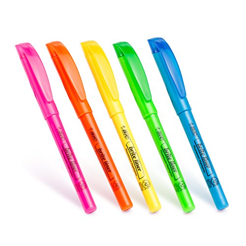 The Storepaperoomates Retail Market BIC Brite Liner Highlighters Markers, Chisel Tip Super Bright Fluorescent Highlighters Assorted Colors, Won’t Dry Out, 24-Count Pack (BL241-AST) - Fast Affordable Shopping