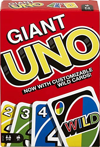 The Storepaperoomates Retail Market Mattel Games Giant UNO Family Card Game with 108 Oversized Cards and Instructions, Great Gift for Kids Ages 7 Years and Older - Fast Affordable Shopping
